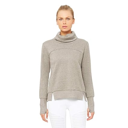 alo yoga カバーロングスリーブトップ・Dove Grey Heather Cashmere Jet Set Hoodie - Dove Grey Heather | ALO